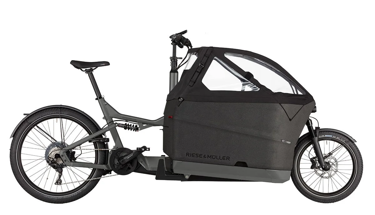Bicicleta cargo bike de Riese Muller Packster 70 en color negro