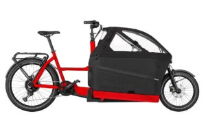 Bicicleta cargo bike de Riese Muller Packster 70 en color rojo