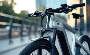bicicleta electrica gris