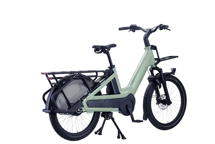 Bicicleta eléctrica Tern Breeze en color verde vista de lado