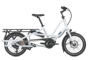 Bicicleta eléctrica Tern Quick Haul Long en color blanco, vista de portada